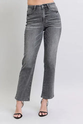 High Waist Rhinestone Straight Jeans Judy Blue